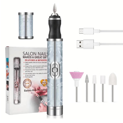 LINMANDA Electric Nail File Set Nails 4 Speeds Cordless Acrylic Nail