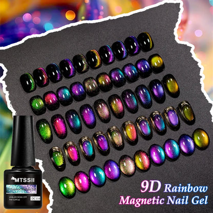 9D Rainbow Cat Magnetic Gel Nail Polish Chameleon Galaxy Effect