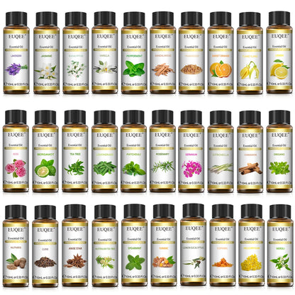 EUQEE 10ml Pure Natural Essential Oil Lavender Jasmine Eucalyptus