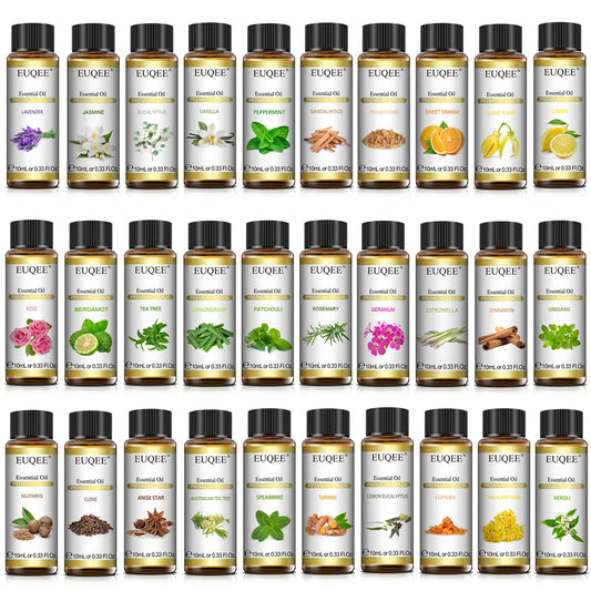 EUQEE 10ml Pure Natural Essential Oil Lavender Jasmine Eucalyptus