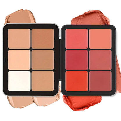 12-color iron box concealer blush cream matte highlight contour makeup