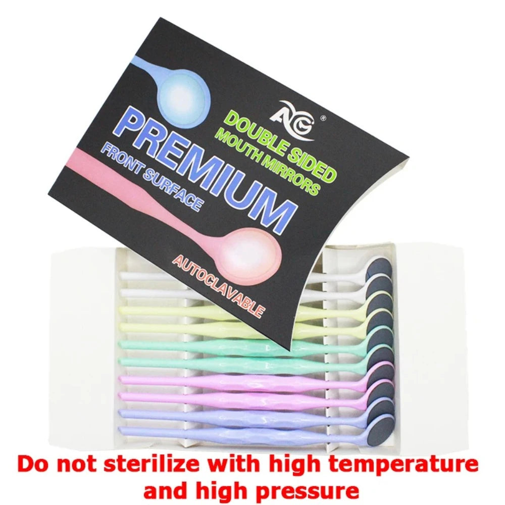 AG 10pcs/Box Oral Tooth Whitening Dental Double Sided Mouth Mirrors