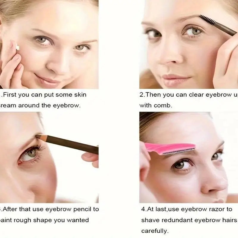 3/5/6/10/12 Piece Multi-Purpose Eyebrow Shaver Set - Gentle Facial