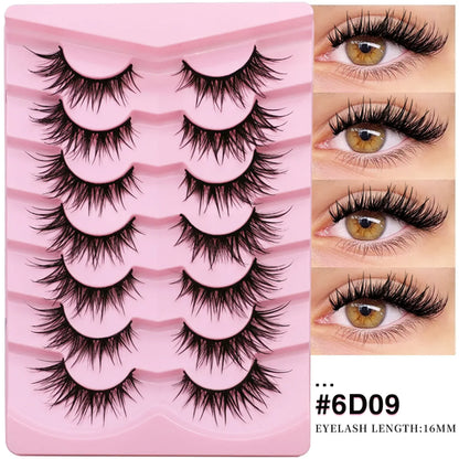 Veltrinay Manga Lashes Fluffy Soft 3D Mink False Lashes Wispy Soft