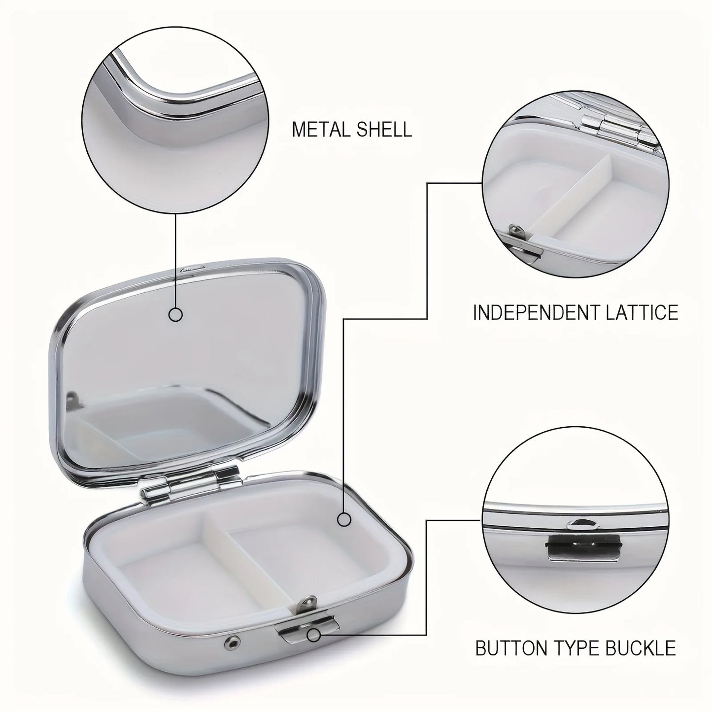 Travel Cases Lovely Colored Medicine Metal Jwelery Organizers