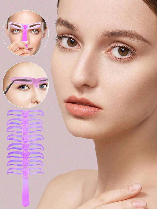 8Pcs Reusable Eyebrow Stencils,Eyebrow Shaping Kit,Eyebrow Makeup