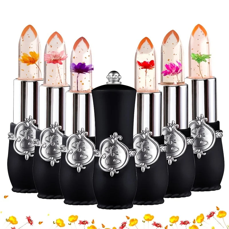 Flower Jelly Lipstick Set Temperature Change Moisturizer Flower Lip