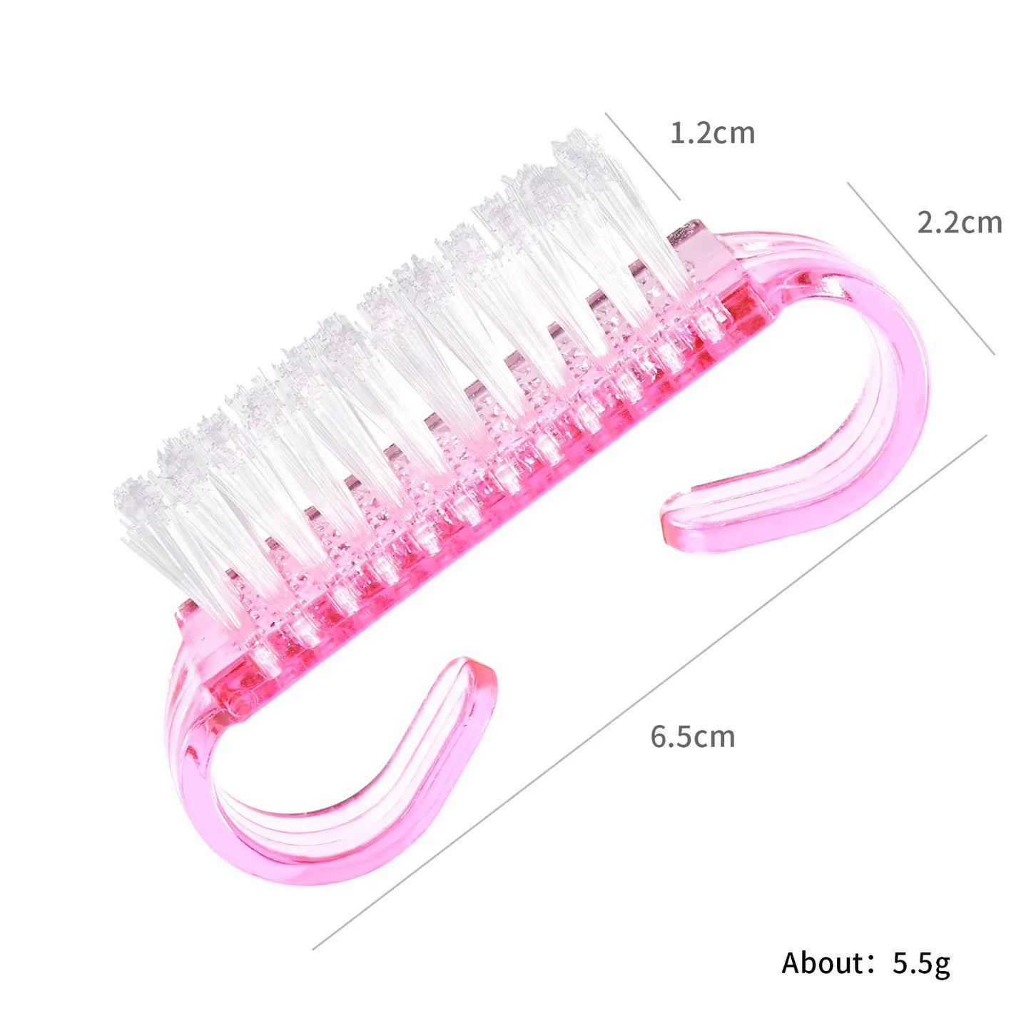 1/5/20Pcs Acrylic Nail Brush Pink Color Nail Art Manicure Pedicure
