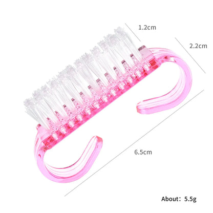 1/5/20Pcs Acrylic Nail Brush Pink Color Nail Art Manicure Pedicure
