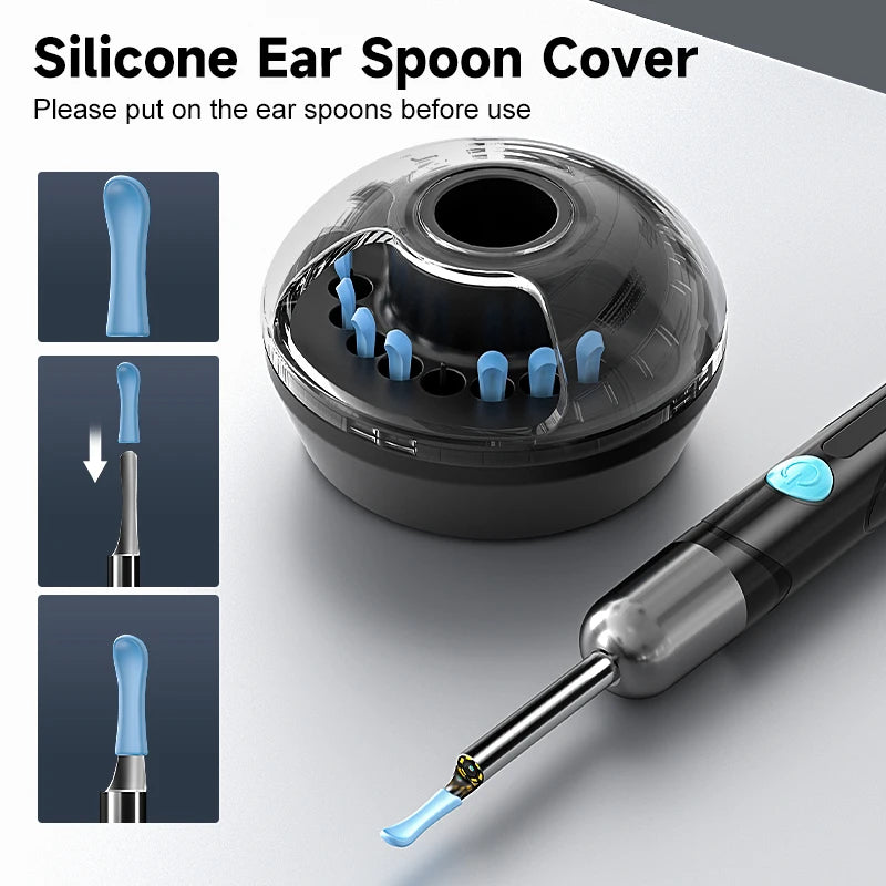 WiFi Endoscope 4.2mm 1080P Ear Picker Camera with Ear Spoon Base for