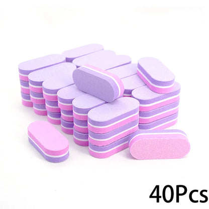 50Pc Professional Mini Nails Art buffer File 100/180 Sandpaper