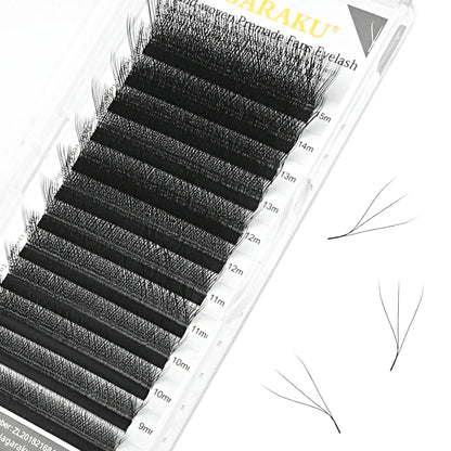 NAGARAKU 3D W Shape L LU Curl Premium Soft Light Natural Lashes Makeup