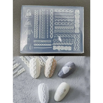 Cake Cream Lace Heart Silicone Nail Mold Sweet Y2K Nail Art