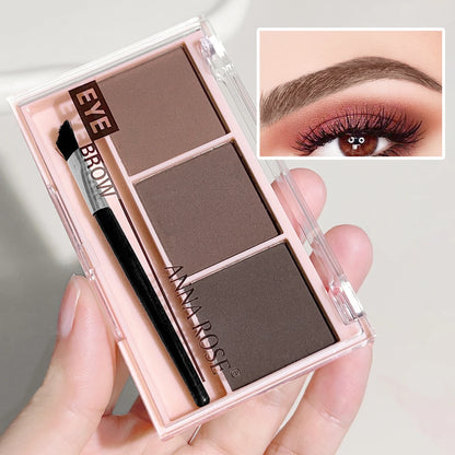 Three-color eyebrow powder shadow three-dimensional eyebrow shape