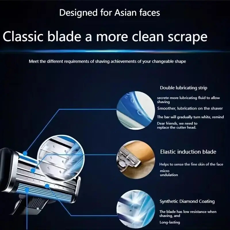 Three-layer Blade Manual Shaver Razor Blade Manual 3-layer Shaving