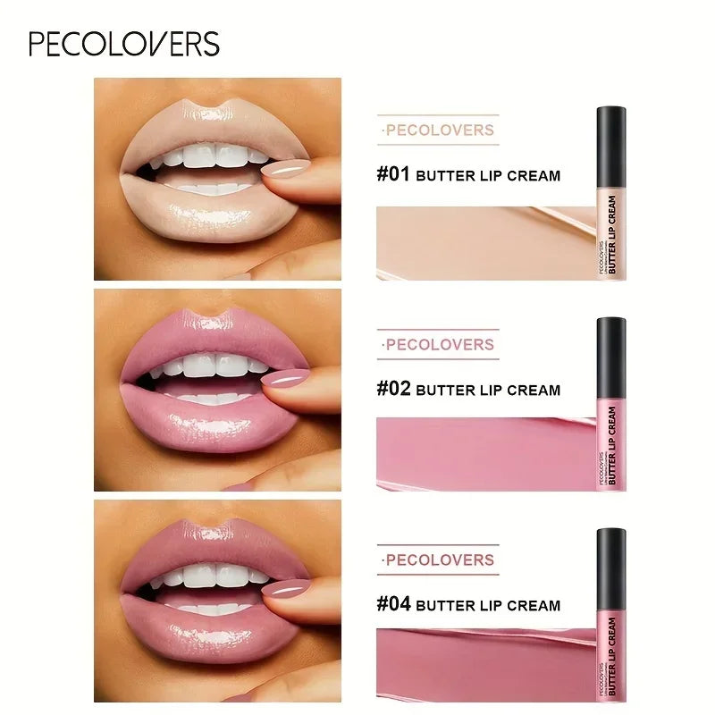 1PC Butter Gloss Non-Sticky Lip Gloss Long Lasting Nude Lip Makeup