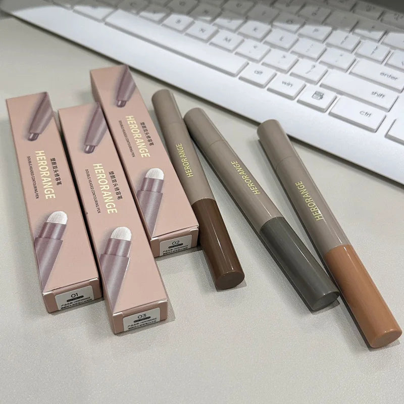 HERORANGE Double-ended Contour Pen for Contouring, Brightening with a