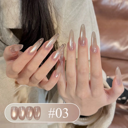 SHAKA 1-16pcs Flash Pure Lust Golden Light Heroine Cat Eye Gel Nail