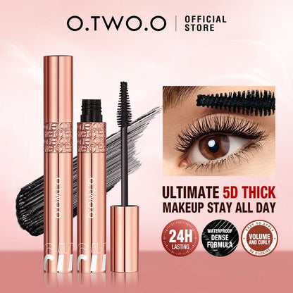 O.TWO.O Mascara Waterproof 4D Silk Fiber Curling Volume Lashes Thick Lengthening  Nourish Eyelash Extension High Quality Makeup