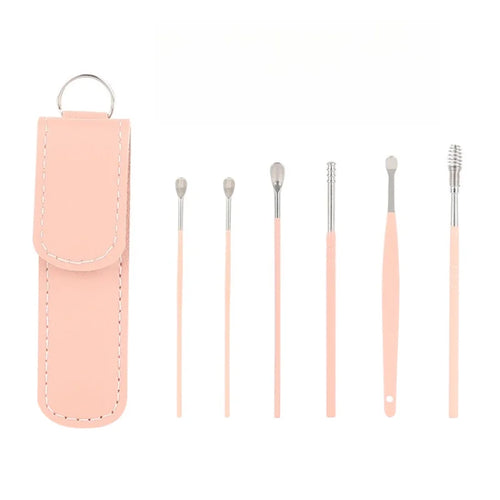 Adult Ear Cleaning Kit 6PCS Stainless Steel Spiral Ear Wax Removal