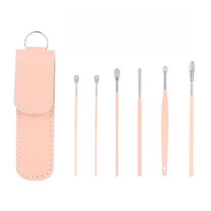 Adult Ear Cleaning Kit 6PCS Stainless Steel Spiral Ear Wax Removal