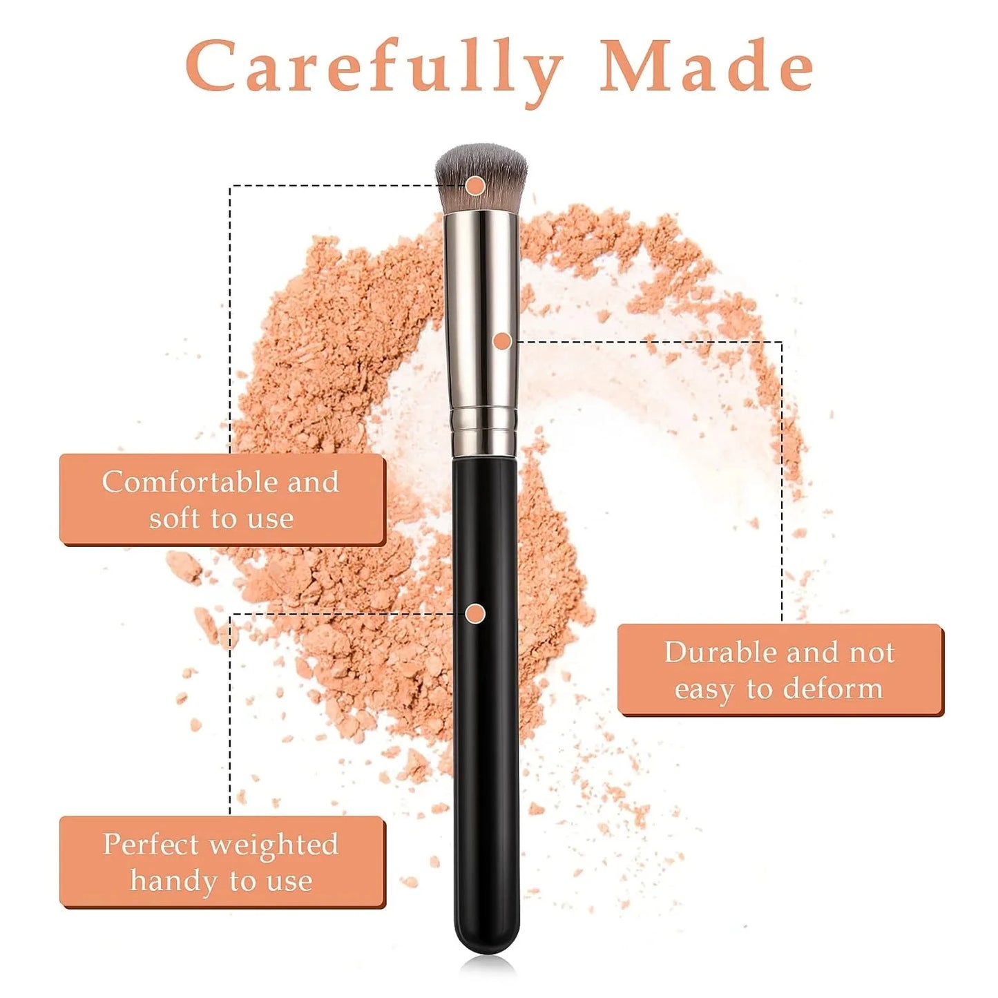 1/2/5 pcs Foundation Concealer Brush, Premium Contour Blusher Brushes,