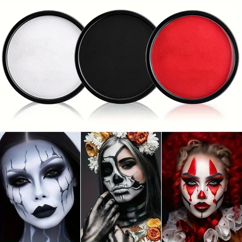 30G Water Monochromatic Face Body Painting Palette Halloween Festive