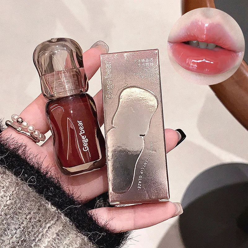 Gege Bear Crystal Gloss Lip Tint — Autumn/Winter Hydrating Formula,