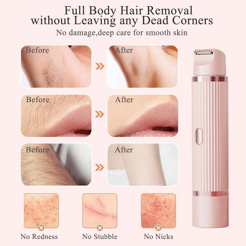 Women's Electric Shaver 2-in-1 Bikini Area Hair Trimmer Cordless