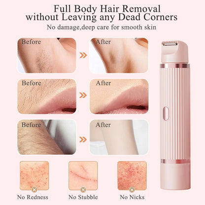 Women's Electric Shaver 2-in-1 Bikini Area Hair Trimmer Cordless