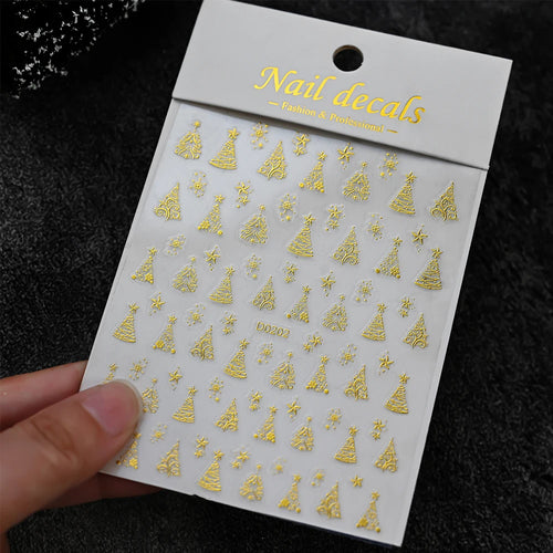 Winter Christmas Atmosphere Nail Stickers Snowman Snowflake Wapiti