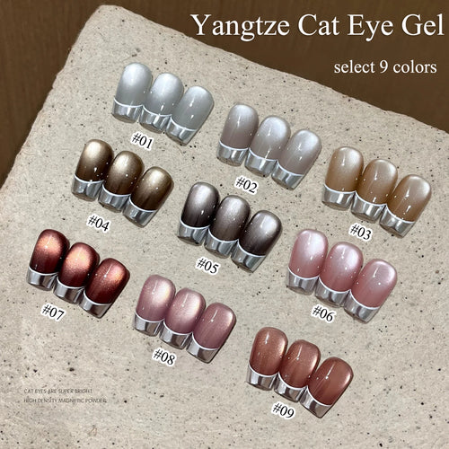 WS Black Glass Cat Magnetic Gel Nail Polish Punk Style Nail Art
