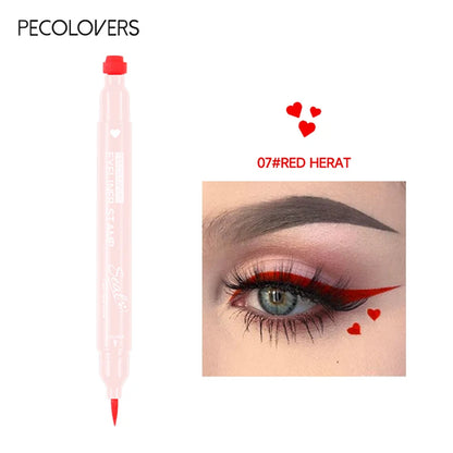 Star Liquid Eyeliner Black Moon Stamp Eye Liner Pencil 2 in 1