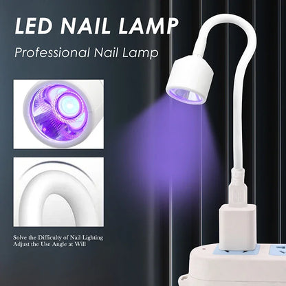 Mini Nail Dryer UV LED Nail Lamp Foldable USB Curing Lights Desk Lamp