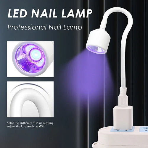 Mini Nail Dryer UV LED Nail Lamp Foldable USB Curing Lights Desk Lamp