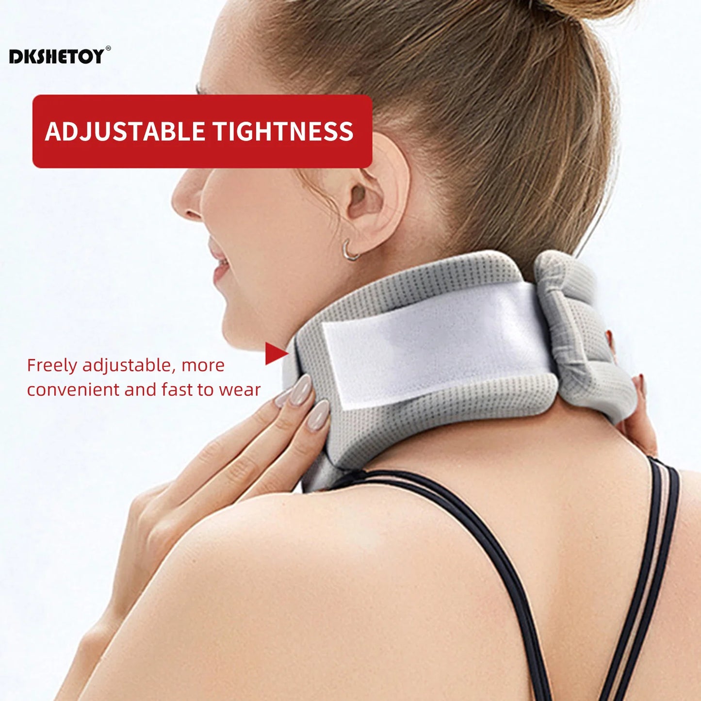 Soft Foam Neck Brace Support Adjustable Braces with Replacement Cover