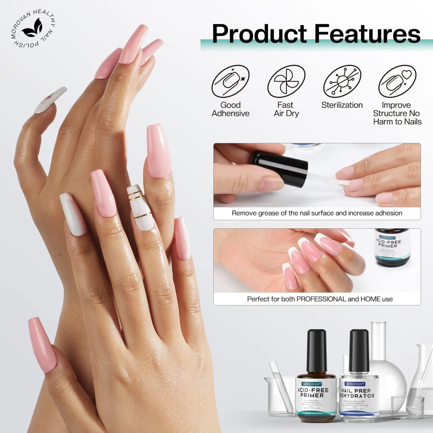 Morovan Natural Nail Dehydrator and Acid-Free Primer Nail Dehydrator