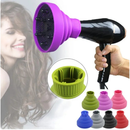 1Pc Silicone Hairdryer Diffuser Cover Foldable Temperature Resistant