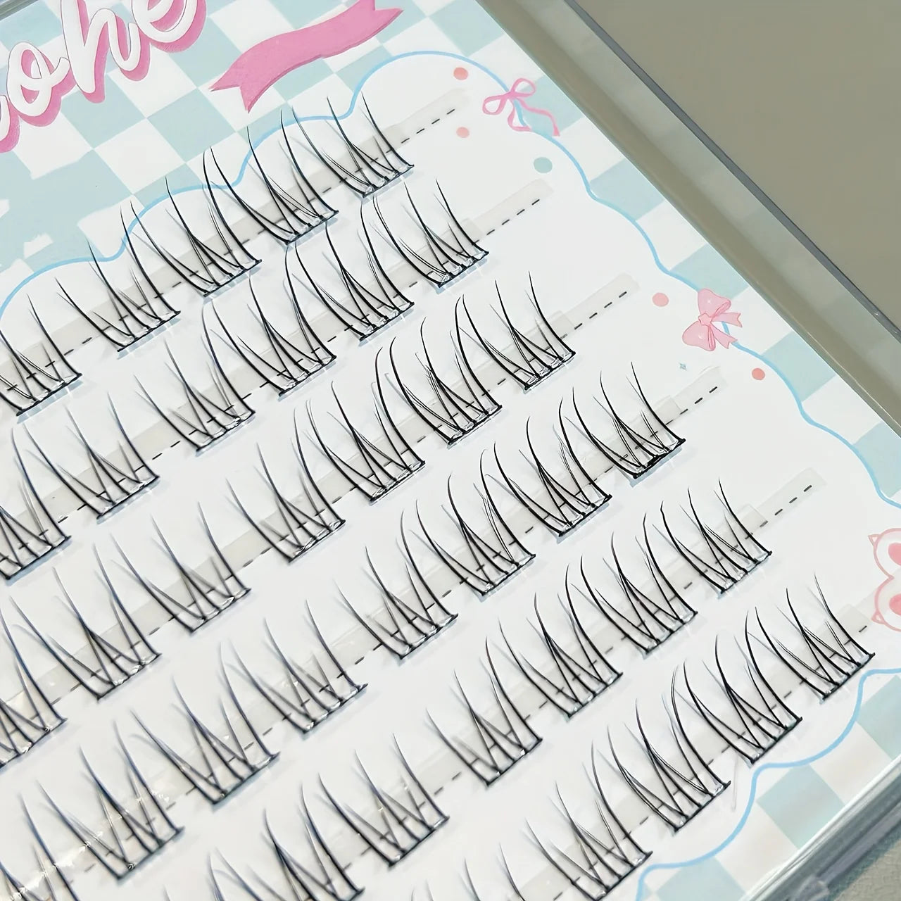 Mixiaohe Glue-Free False Eyelashes 48 Clusters 10-13mm C Curl Beginner