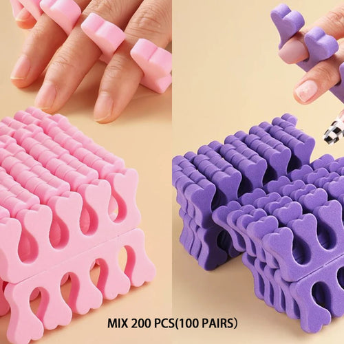 100,200pcs/Pack Nail Art Toe Separators Fingers Foots Sponge Soft UV