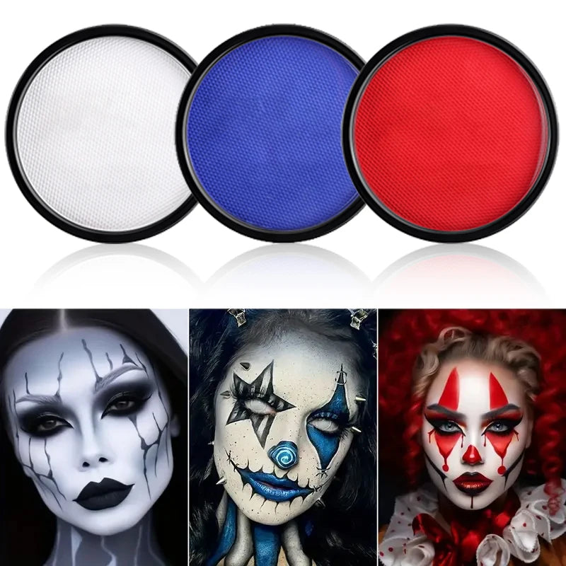 30G Water Monochromatic Face Body Painting Palette Halloween Festive