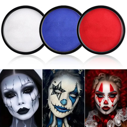 30G Water Monochromatic Face Body Painting Palette Halloween Festive
