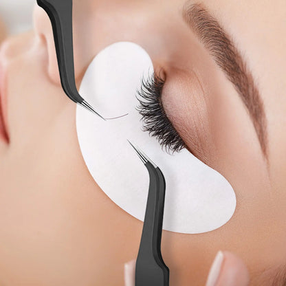 1/9Pcs Curved Tip Eyelash Extension Tweezers, Stainless Steel Curved