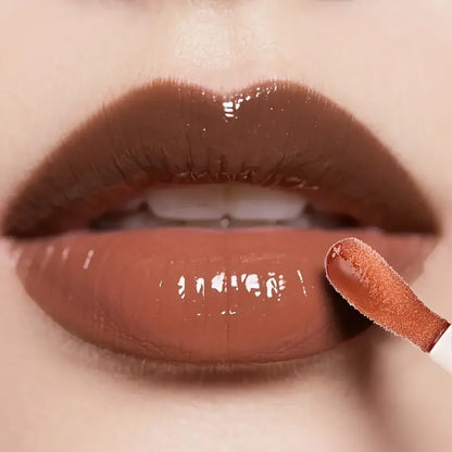 4pcs Dark Brown Lip Kit - Lip Liner + Lip Glaze, Waterproof &