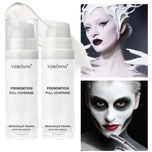 Pure White Liquid Foundation for COS stage Makeup Long-lasting