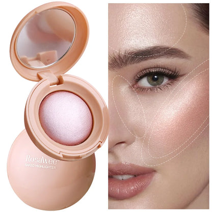 Long-lasting waterproof fine shimmer highlighter, natural glossy