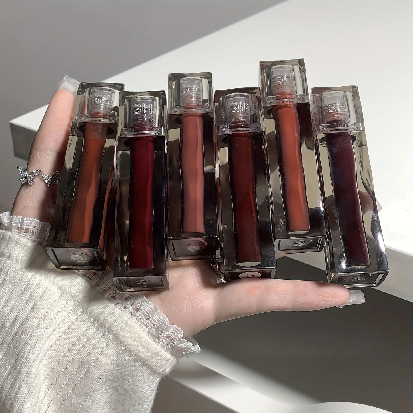 Adorable Bear Mirror Lip Glaze - Long-Lasting, Non-Fading, Hydrating