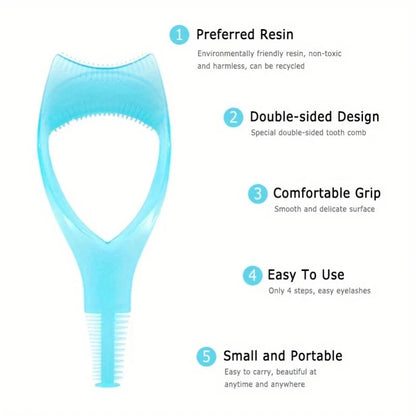 3 in 1 Mascara Applicator Template with Eyelash Curler Guard and Case,