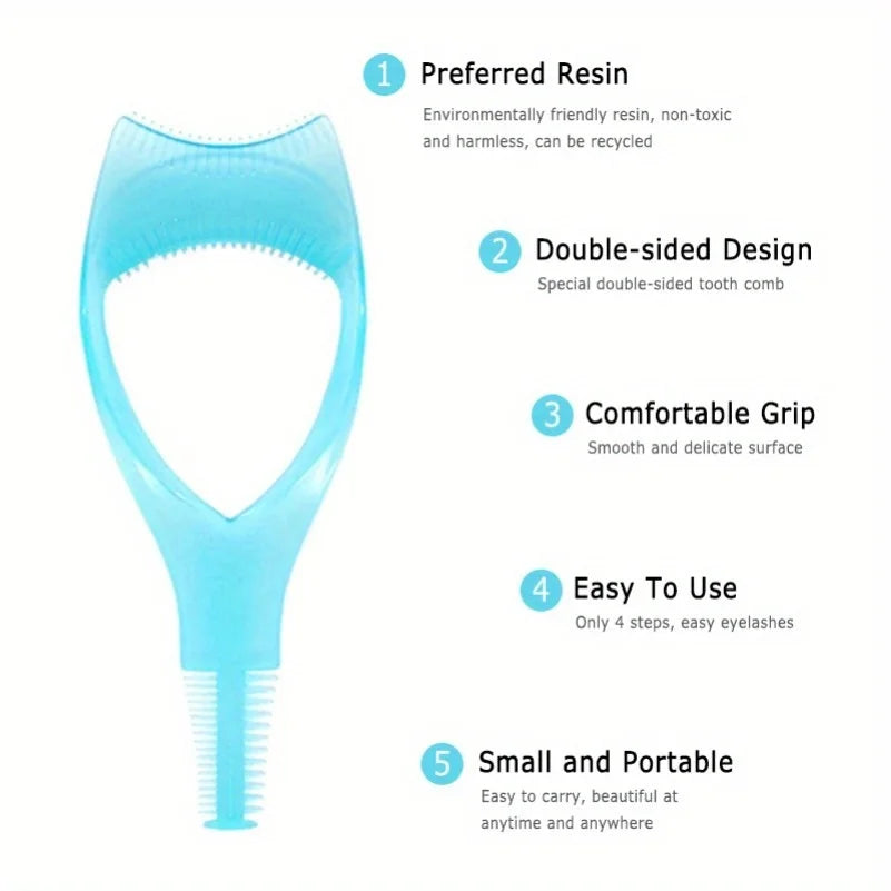 3 in 1 Mascara Applicator Template with Eyelash Curler Guard and Case,