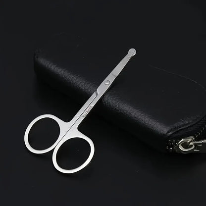 Precision Round Head Trimming Scissors - Nose Hair Grooming Trimming,